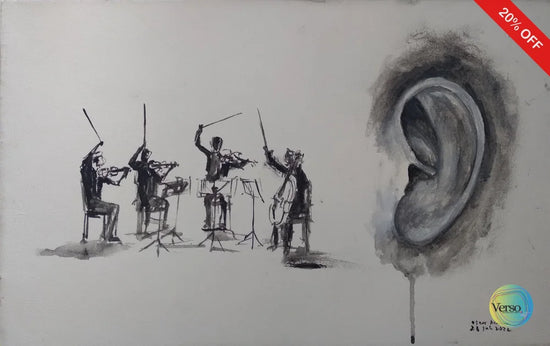 Dialog 55 x 33 cm / Acrylic / Unframed, shipped flat