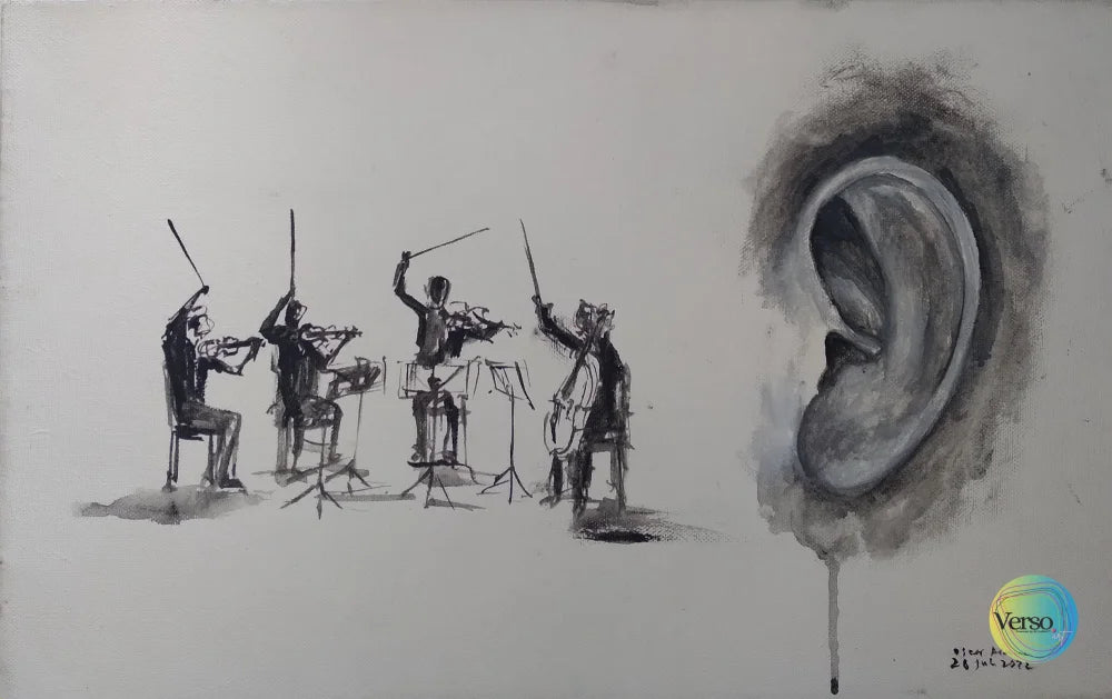 Dialog 55 x 33 cm / Acrylic / Unframed, shipped flat