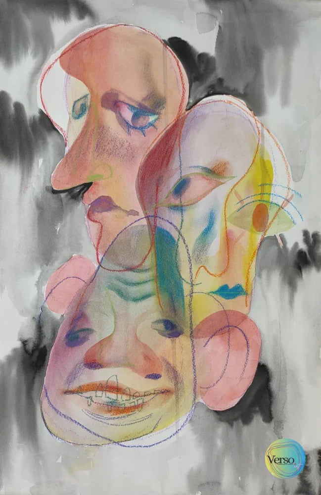 Distortion - 42 x 60 cm / Watercolor / Unframed, shipped in a roll