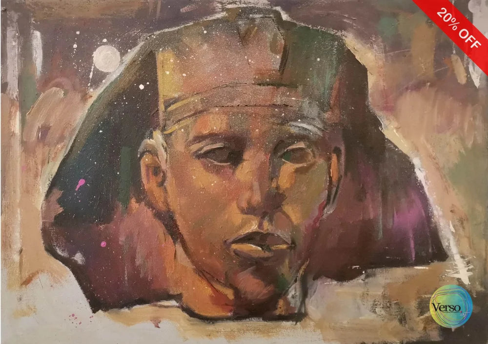 Djedefre 50 x 35 cm / Oil / Unframed, shipped in roll