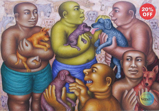 Dog Lover Series 04 - 200 x 145 cm / Mixed / Unframed, shipped in a roll