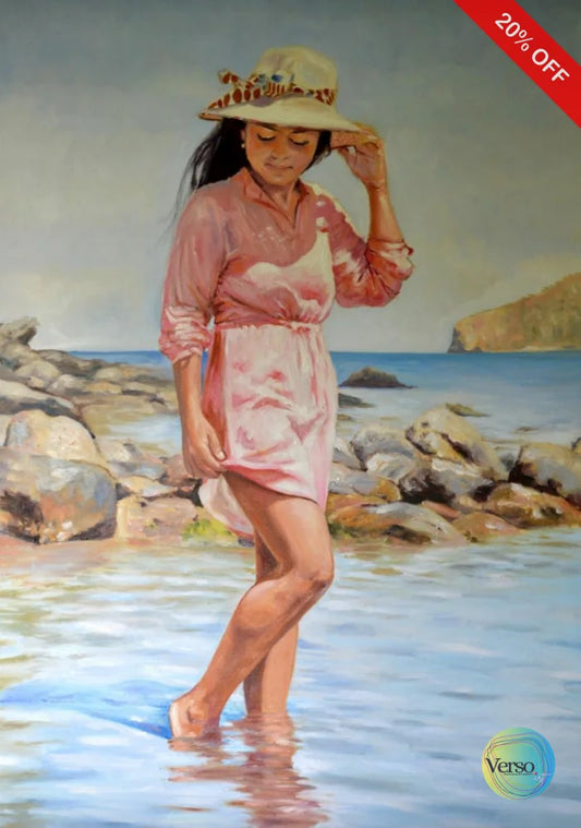 Domingo de playa 80 x 130 cm / Oil / Unframed, shipped flat