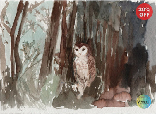 Doncella en la noche 17 x 13 cm / Watercolor / Unframed, shipped in roll