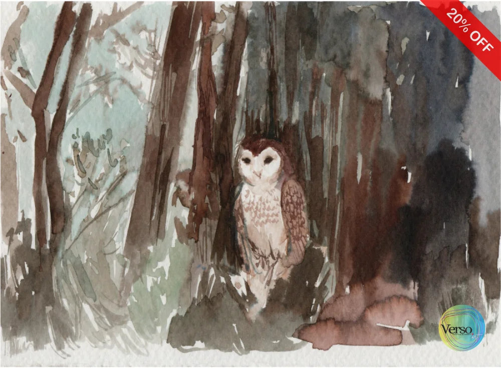 Doncella en la noche 17 x 13 cm / Watercolor / Unframed, shipped in roll