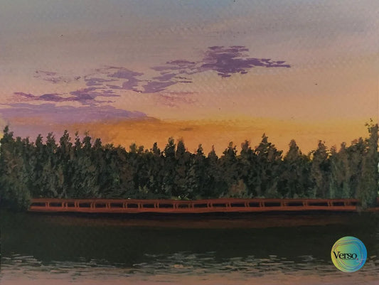 Dream of evening 8 x 6 cm / Acrylic / Unframed, shipped in roll