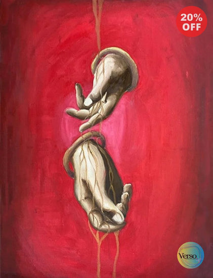 Dripping in Gold - 36 x 24 cm / Oil / Unframed, shipped in a roll
