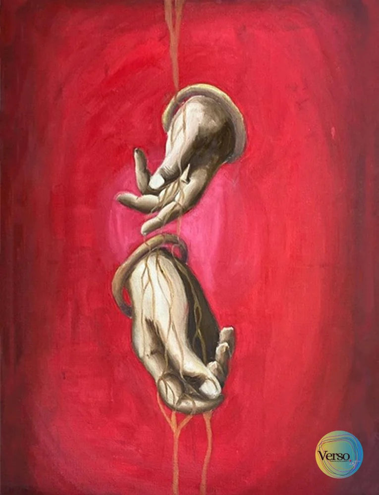Dripping in Gold - 36 x 24 cm / Oil / Unframed, shipped in a roll