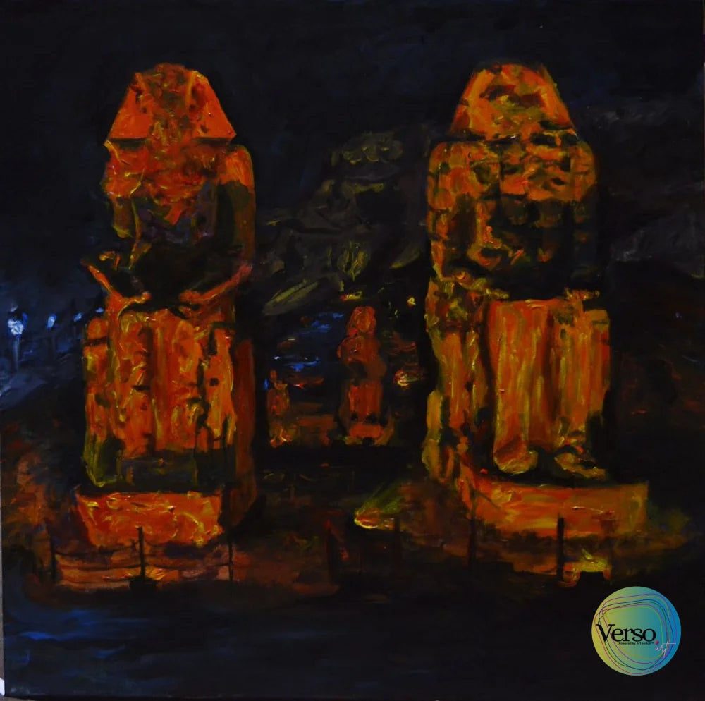 Egyptian Landscape 100 x 100 cm / Acrylic / Unframed, shipped in roll