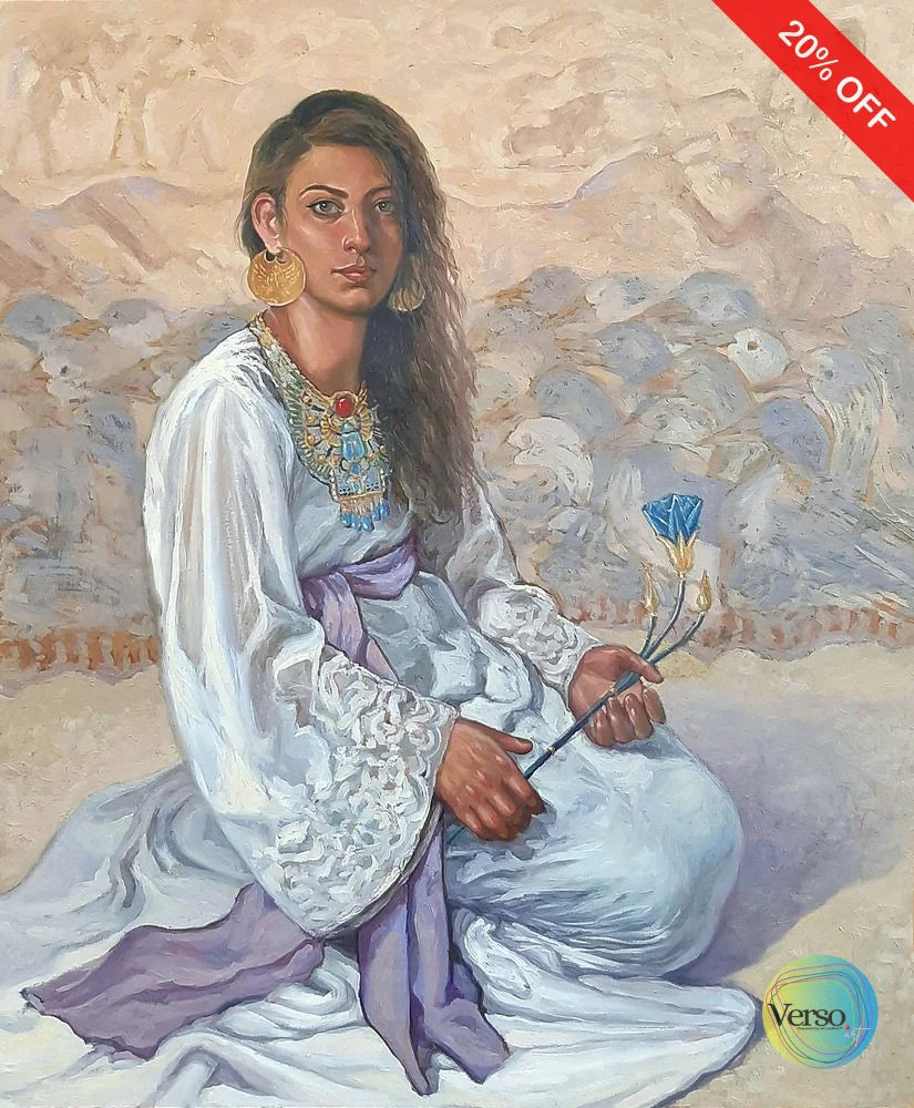 Egyptian Waterlily 100 x 120 cm / Oil / Unframed, shipped in roll