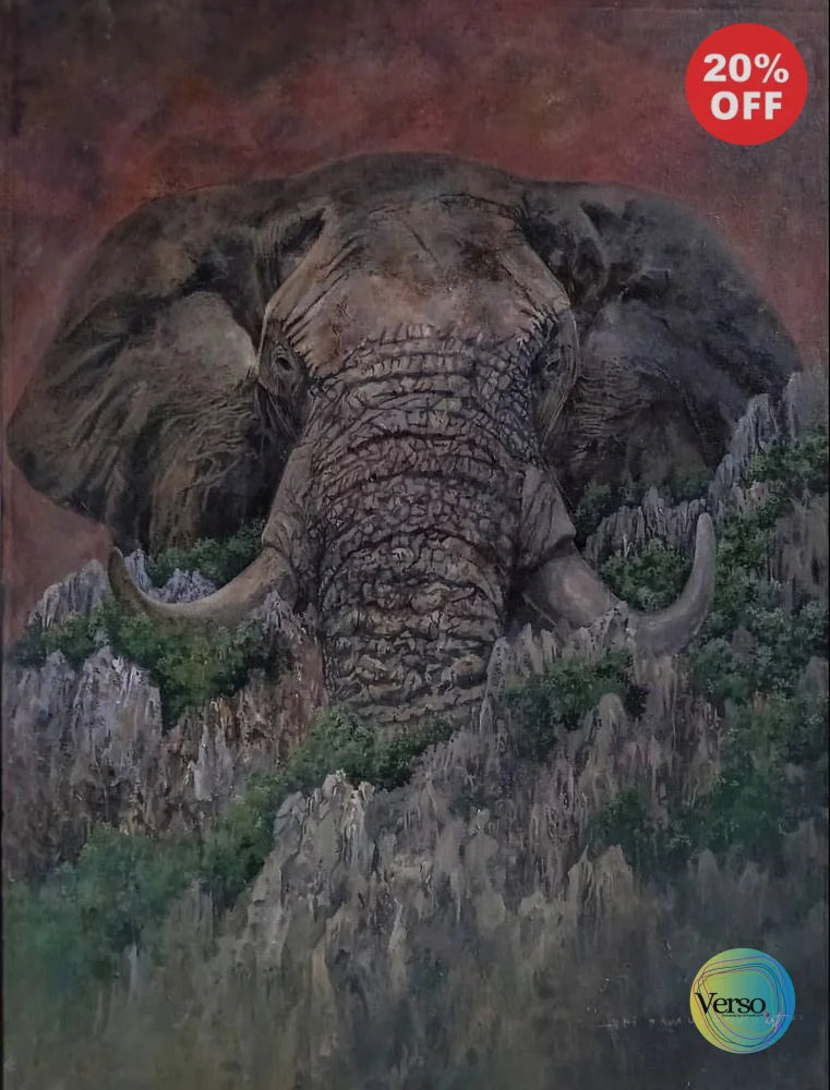 Elephant 60 x 80 cm / Acrylic / Unframed, shipped flat