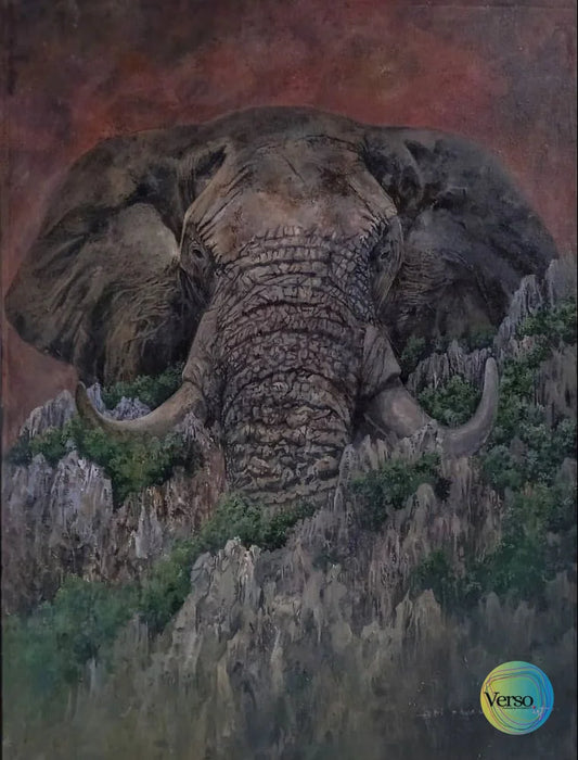 Elephant 60 x 80 cm / Acrylic / Unframed, shipped flat