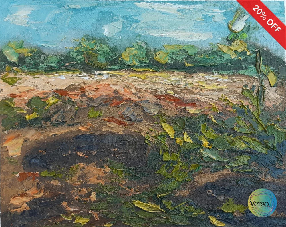 Empty land 25 x 20 cm / Oil / Unframed, shipped flat