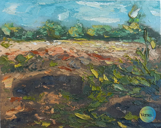 Empty land 25 x 20 cm / Oil / Unframed, shipped flat