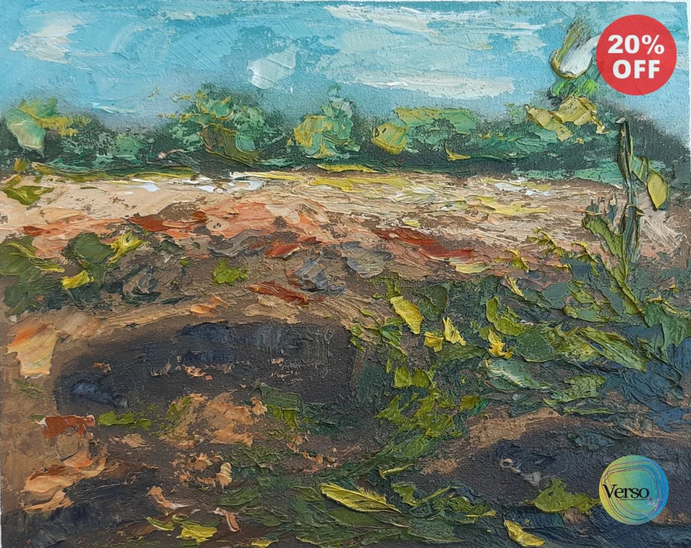 Empty land 25 x 20 cm / Oil / Unframed, shipped flat