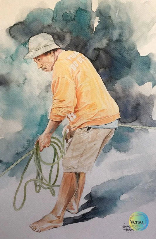 Endless routine 29 x 42 cm / Watercolor / Unframed, shipped in roll