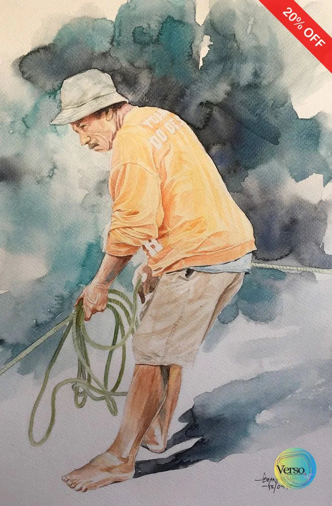 Endless routine 29 x 42 cm / Watercolor / Unframed, shipped in roll