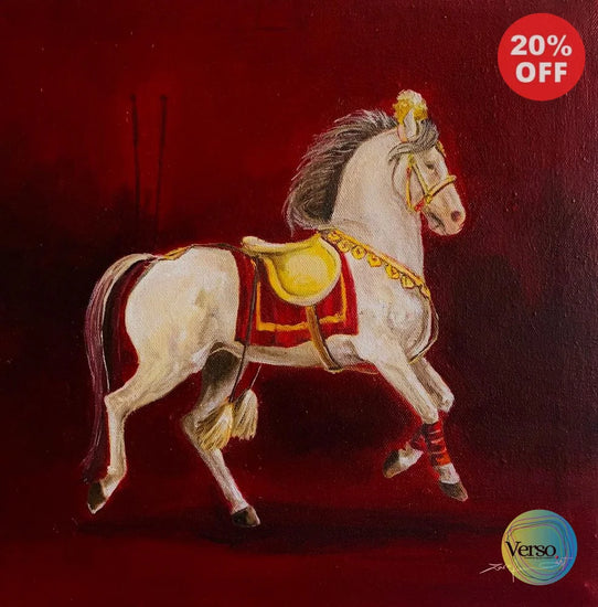 Equestrian Elegance 12 x 12 inch / Oil / Unframed, shipped in a roll