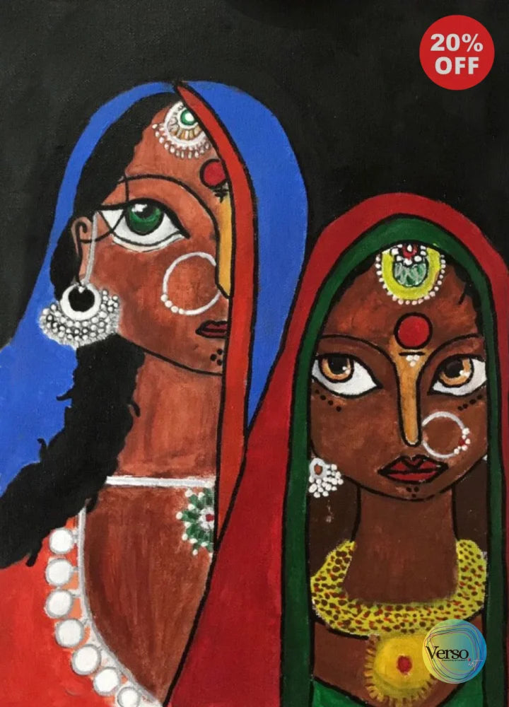 Ethnic Women 45 x 53 cm / Acrylic / Unframed, shipped in a roll
