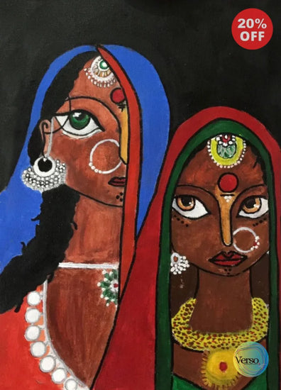 Ethnic Women 45 x 53 cm / Acrylic / Unframed, shipped in a roll