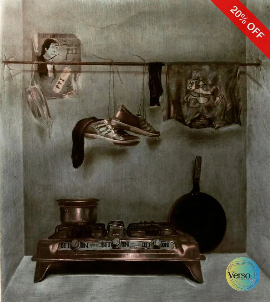 Expectation 26 x 20 cm / Oil / Unframed, shipped in roll