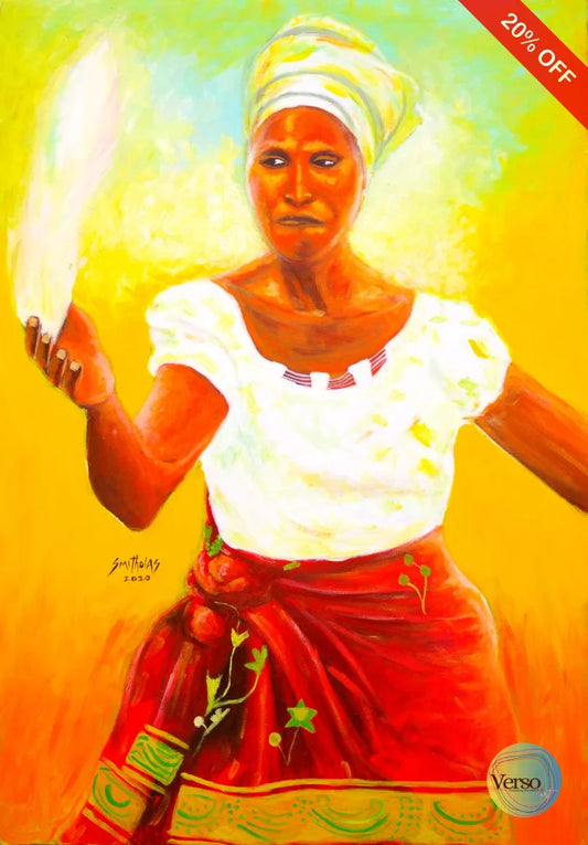 Fish Seller 28 x 30 cm / Acrylic / Unframed, shipped in a roll