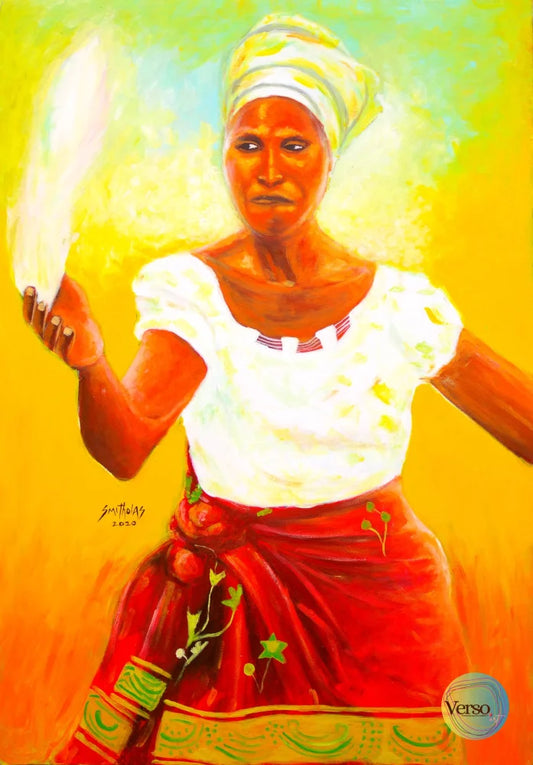 Fish Seller 28 x 30 cm / Acrylic / Unframed, shipped in a roll