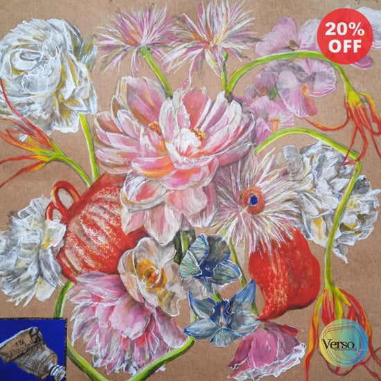 Flores 32.5 x 32.5 cm / Acrylic / Unframed, shipped in a roll