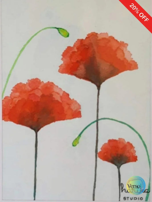 Flores de Amor 15 x 20 cm / Watercolor / Unframed, shipped in roll