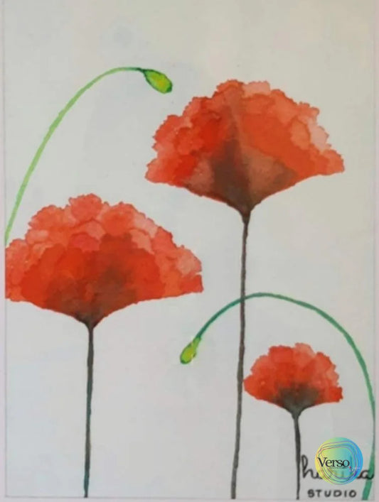 Flores de Amor 15 x 20 cm / Watercolor / Unframed, shipped in roll
