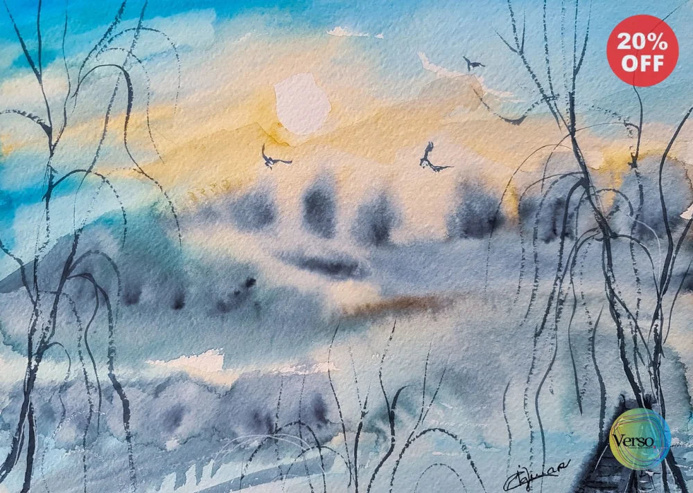 Fog 30.5 x 22.9 cm / Watercolor / Unframed, shipped in roll