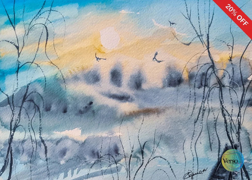 Fog 30.5 x 22.9 cm / Watercolor / Unframed, shipped in roll