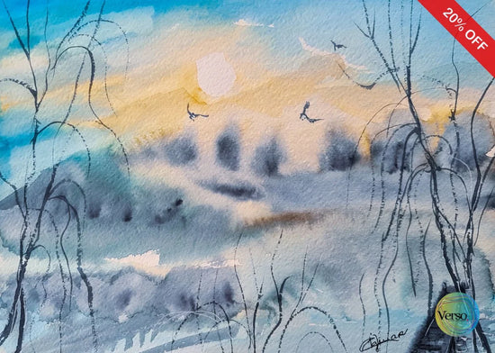 Fog 30.5 x 22.9 cm / Watercolor / Unframed, shipped in roll