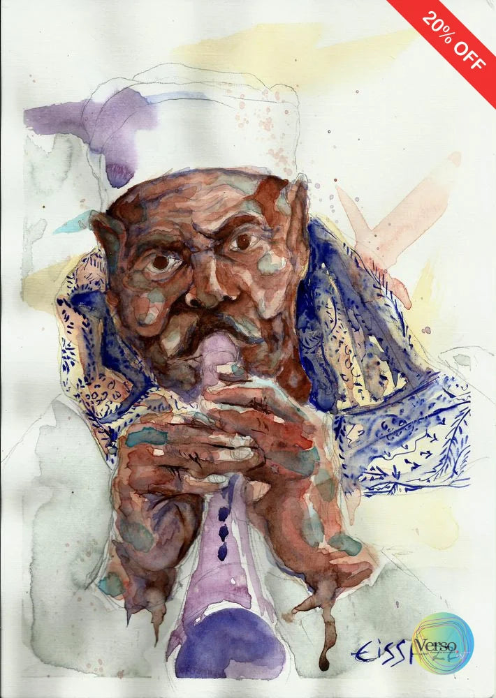 Folk Musician 21 x 30 cm / Watercolor / Unframed, shipped in roll