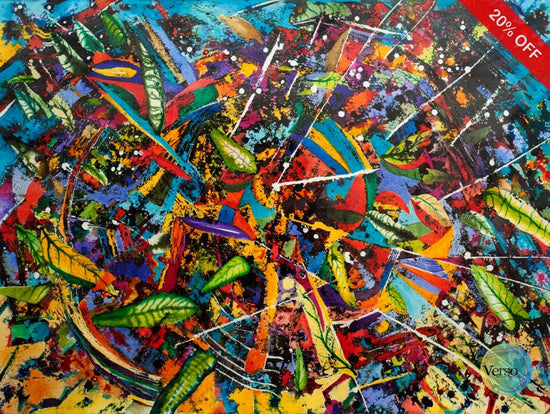 Follaje de color 103 x 84 cm / Mixed / Unframed, shipped in roll