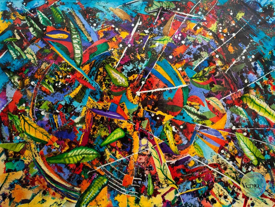 Follaje de color 103 x 84 cm / Mixed / Unframed, shipped in roll