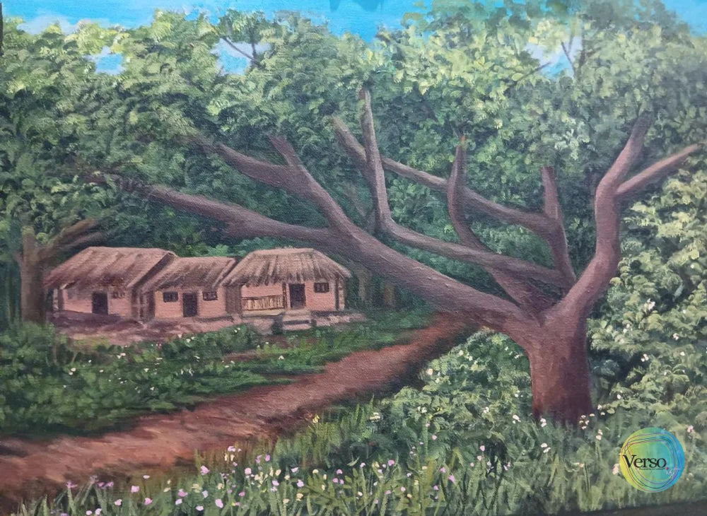 Forest road 12.5 x 18.5 cm / Acrylic / Unframed, shipped in a roll