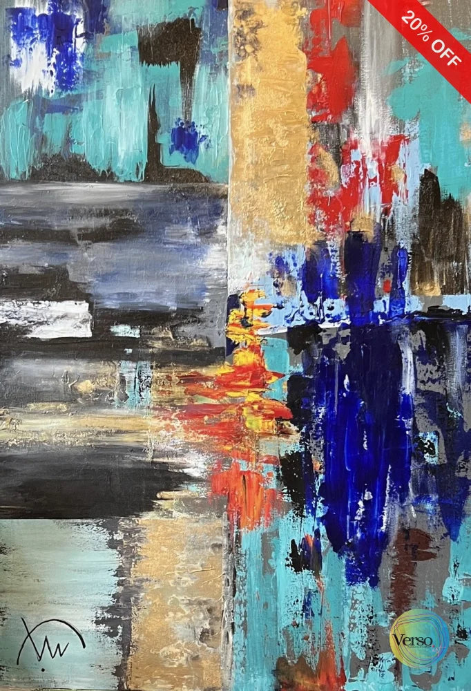 Frozen waterfall 90 x 100 cm / Acrylic / Unframed, shipped in a roll