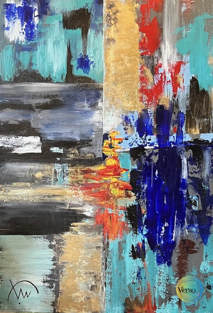 Frozen waterfall 90 x 100 cm / Acrylic / Unframed, shipped in a roll