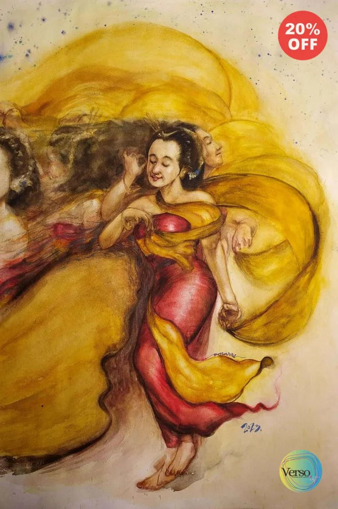 Gambyong Dancer 42 x 59.4 cm / Watercolor / Unframed, shipped in a roll