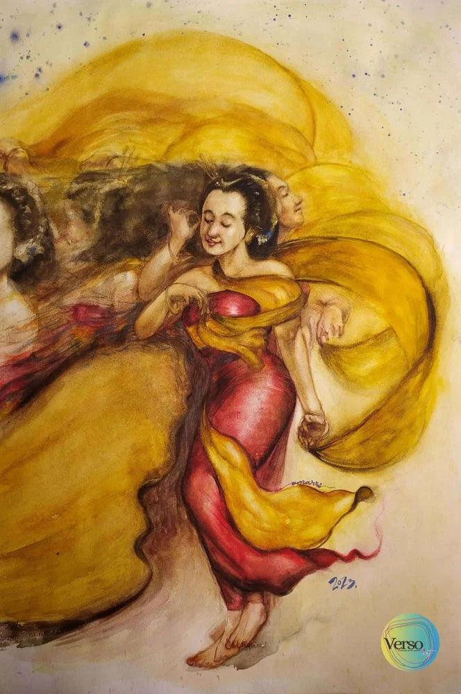 Gambyong Dancer 42 x 59.4 cm / Watercolor / Unframed, shipped in a roll