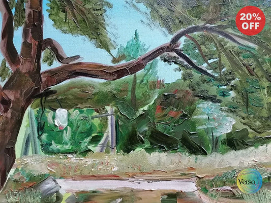 Garden - 40 x 30 cm / Oil / Unframed, shipped in a roll