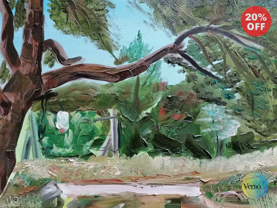 Garden - 40 x 30 cm / Oil / Unframed, shipped in a roll