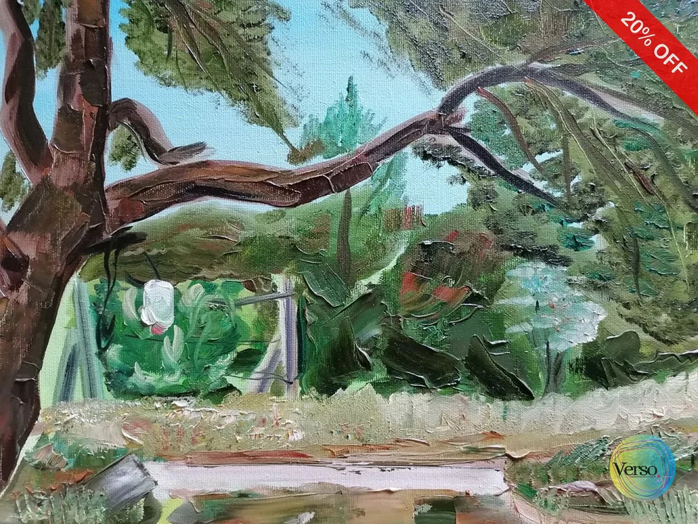 Garden 40 x 30 cm / Oil / Unframed, shipped in a roll