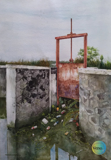 Genangan Sampah (Puddle of Rubbish) 29.7 x 42 cm / Watercolor / Unframed, shipped in roll