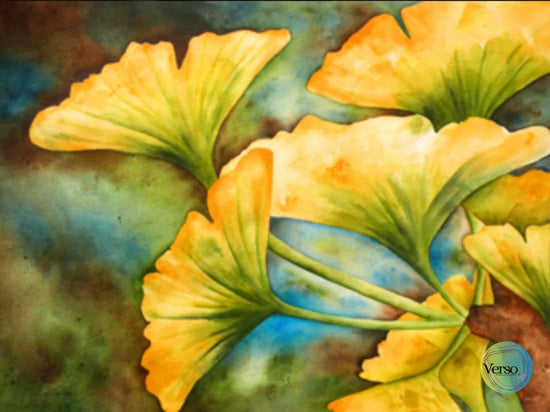 Ginkgo Bilova 61 x 47 cm / Watercolor / Unframed, shipped in roll