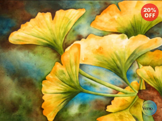 Ginkgo Bilova 61 x 47 cm / Watercolor / Unframed, shipped in roll