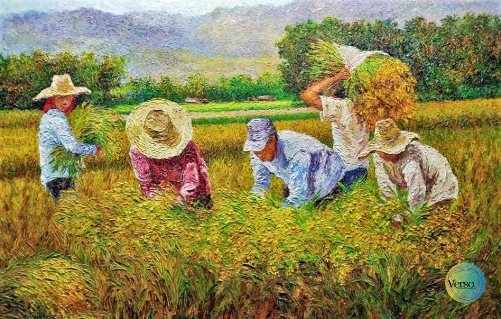 Golden Harvest 40 x 30 cm / Oil / Unframed, shipped in roll