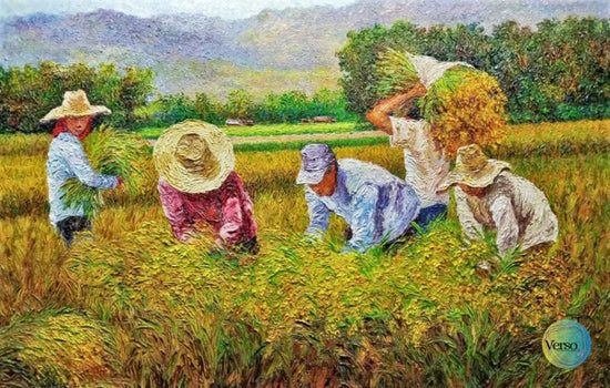 Golden Harvest 40 x 30 cm / Oil / Unframed, shipped in roll