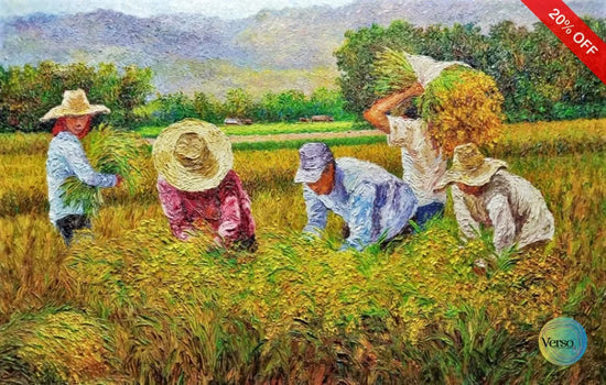 Golden Harvest 40 x 30 cm / Oil / Unframed, shipped in roll