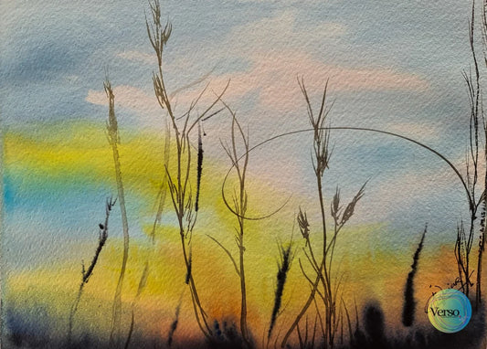 Grassess 30.5 x 22.9 cm / Watercolor / Unframed, shipped in a roll